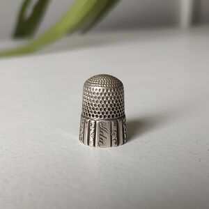 Vintage Sewing Thimble Engraved With The Name Ida